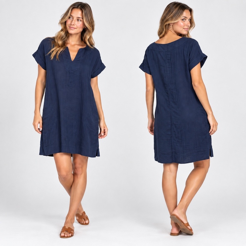 New w tag y2k flowy summer midi dress v neck short sleeve ST johns bay medium